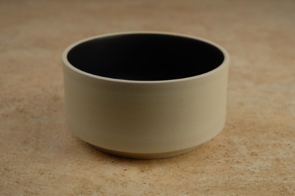 Atlas beige black bowl D90xH50mm 170ml